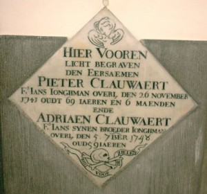 grafsteen te lochristie voor jan clauwaert